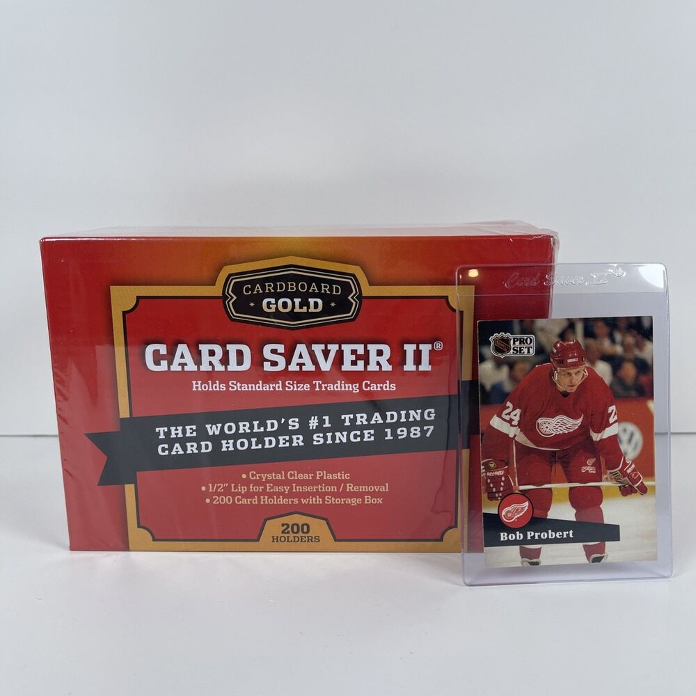 100ct Cardboard Gold Card Saver 2 - Semi-Rigid Card Holder 3x4 for Trading